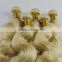 Remy hair color 613 blonde hair weave mongolian hair extensions