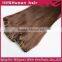 Brown color favorable price virgin indian hair clip in extensions