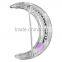 Amethyst Half Moon Women Brooch