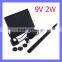 Rectangle 9V 2W Solar Power Pump Green Garden Water Fountain Landscape System