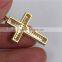 New model sterling silver small cross pendant micro setting AAA CZ wholesale
