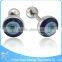 ES01592 medical steel cool stud earring wholesale epoxy turkish evil eye earrings