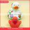 Promotional Custom Weighted Soft Vinyl Sunglasses Floating Yellow Duck Rubber Bath Toy