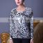 Bead laides fashion digital printing knitted knitwear sweater for womens