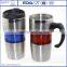 Eco-friendly Stainless steel 16 oz coffee thermos travel mug with handle