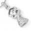 Prayer Elegant Angle Pendant Stainless Steel Silver Diamond Urn Ash Necklace Fashion Memorial Cremation Jewelry for Women