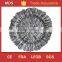Glass pewter round reef banquet charger plate