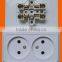 European style surface mounted double wall socket outlet (S1209)
