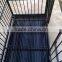2 doors deluxe folding iron square tube heavy duty dog crate