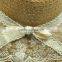 Custom Wholesale handmade fashion floppy wide brim straw hats with lace