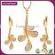 New 2016 Jewellery Gold Leaf Necklace And Earring Sets