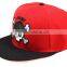 red 6 panel image embroidery snapback hats wholesale