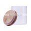clear glass tea storage container witn bamboo lid 15OZ