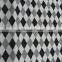 black diamond checks on white polyester milk fiber Spandex print fabric