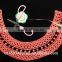 100% Cotton Yarn Lace Accessory Semi-round Embroidered Crochet Lace Collar