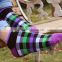 design your own women bright color grid anklet socks