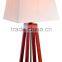 New design elegant contracted decorative red wooden holder table lamp