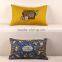 Colorful Cartoon Design Dual-use Linen Waist Pillow Cushion Cover