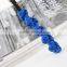spiral braid paracord keychain, wholesale hanmade dark blue paracord keyring