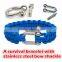 Paracord 550 Survival Bracelet with Stainless Steel Bow Shackle