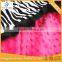 Minky Baby Blanket 10pcs MOQ Hot Pink and Black Zebra Black Ruffled Baby Blanket