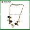 Fashion metal multi-layer chain necklace with tassels and rhinestones