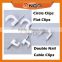 Plastic Square Cable Clips With Steel Nail/Flat Cable Wall Holder Clip 14mm