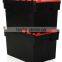Attached Lid Distribution Container, plastic tote box