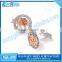 3D design silver plated blank cufflink