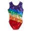 Gymnastics leotards for girls metallic fabric bodysuit gymnastics leotards