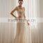 AR-59 Simple Generous Long Lace Sleeves Bride Dress O-Neck A-Line White Tulle Wedding Dress 2016