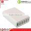 2016 Popular 6 Port Quick charge 3.0 & 4 Smart ports & 1 Type-C port High Speed Desktop Charger Charging Station