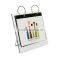 simple design one side acrylic table calendar display stand with metal hoop wholesale