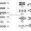 Casting Wrought iron ornamental fence scroll
