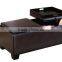 New product square crocodile leather folding storage ottoman