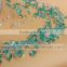 18MM wholesale green Decorative Beaded Branch Stem Wired cystal garland for wedding centerpiece