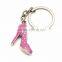 promotion custom high heel shaped metal keychain