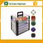 square transparent plastic box tray holding ceramic sticker poker chip set