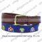 Beijing opera facial masks on needlepoint belts for adults