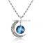 2016 new design jewelry Christmas gift moon and star pendant galaxy necklace