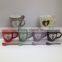 fine best quality good quality Ceramic mugs cups ,glazed color hot selling,custom logo designs,many designs with color box