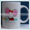 hot selling promotion advertising logo print custom white slim high ceramic cup mugs