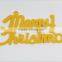 40cm non-woven fabrics yellow english letters cards Merry Christmas letters The Christmas tree decorations