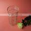 clear relief pillar glass flower pot