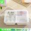 Transparent Plastic Grid Lunch Box Safe PP Food Container