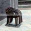 Fast delivery cheap outdoor stackable rattan garden dining chair for sale