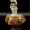 art deco riproduzioni Handcrafted stone carving roman soldier bust