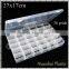 36 compartments Clear PP Plastic DIY Tool Organizer Storage Box with Adjustable Dividers
