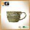 Yellow rattan cups and flower pots
