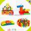 Wholesale 54 PCS children wooden building bricks game toy colorful kids stacking wooden building bricks game toy W13D154